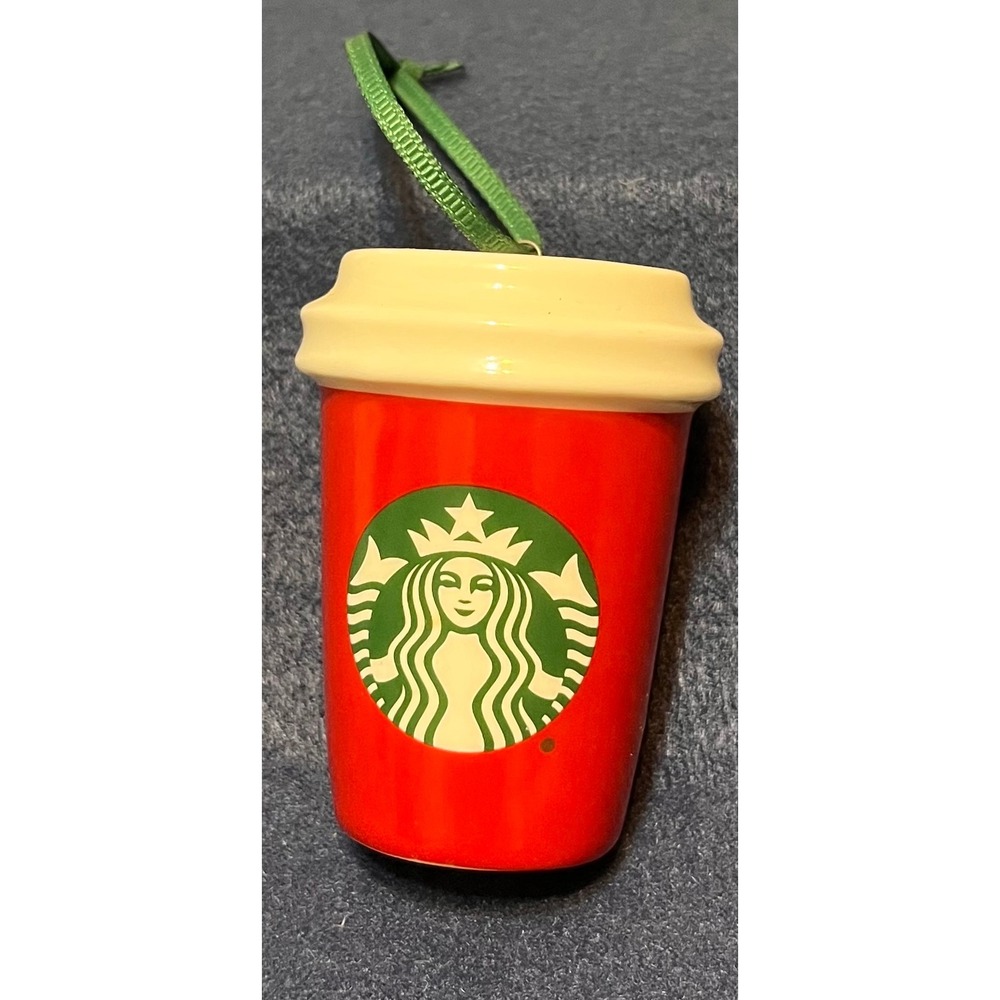 Starbucks 2016 Holiday Tennessee TN Red Coffee Cup Ceramic Ornament Siren Logo